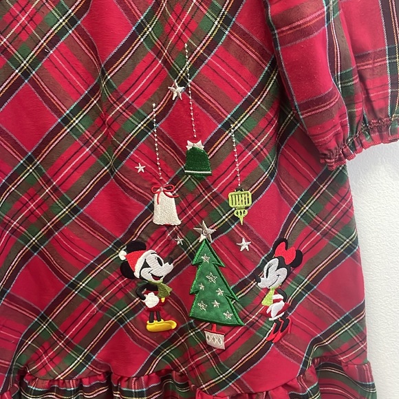 Christmas Girl Nightgown Mickey & Minnie Mouse Disney Store Embroidery - Picture 4 of 10